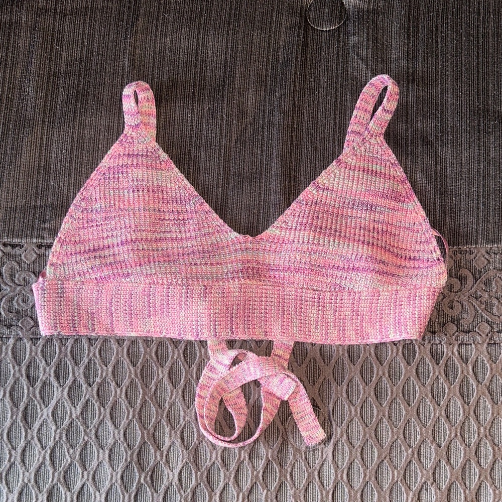 Wild Fable Pink Knit Crop Top